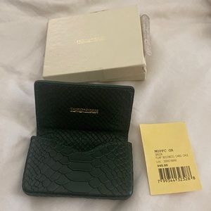 Dooney and Bourke Business Card Case hunter green new